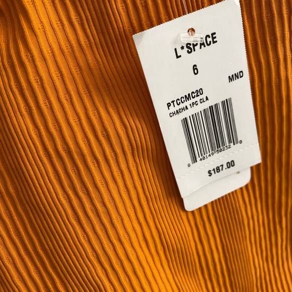 L* Space Cha Cha ribbed one piece swimsuit Mandarin size 6 new with tag - Picture 5 of 6